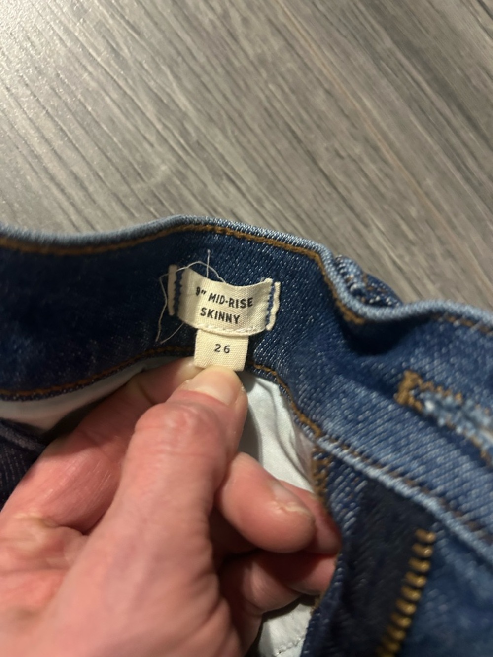 Madewell Blue Denim Straight Leg Jeans